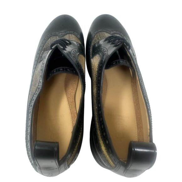 The Office of Angela Scott Miss Lucy Derby Black Wingtip Platform Oxford 13 - Picture 6 of 16